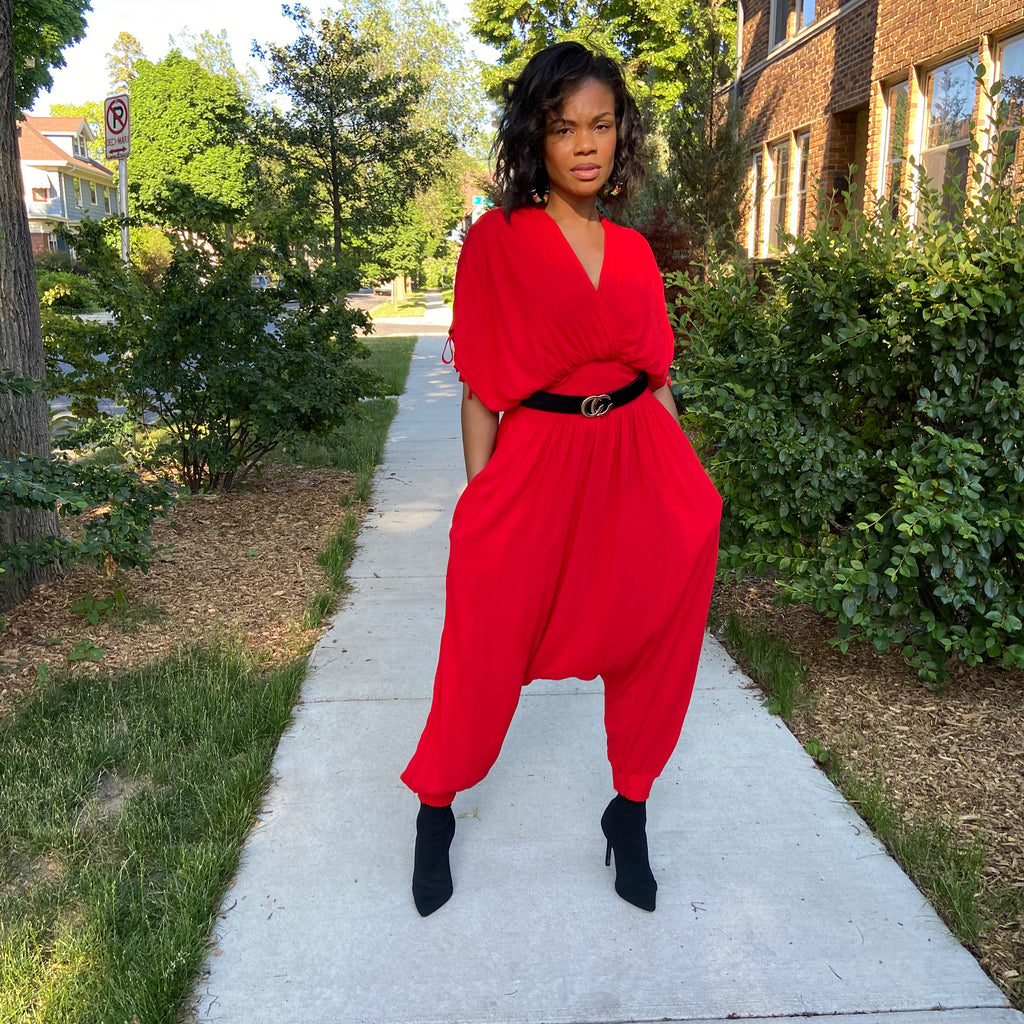 Switching Lanes MC Hammer Jumpsuit | Red